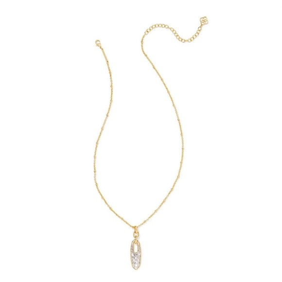 Kendra Scott Janie Small Long Pendant Necklace - Gold/Silver nwt - Picture 4 of 6